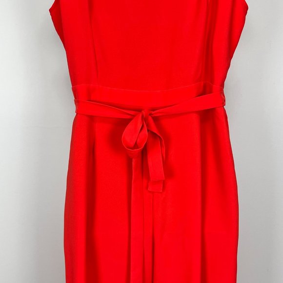 Gibson Latimer V Neck Sleeveless Wrap Jumpsuit Crimson Red plus size 18 - Picture 8 of 16